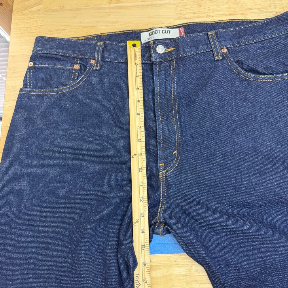 Vintage Levi's 517 BOOTCUT Jeans Mens 40x32 Cotton Dark Wash Indigo Blue Denim